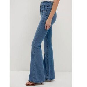 Free People We the Free Jayde Flare Jeans in Suburst Blue